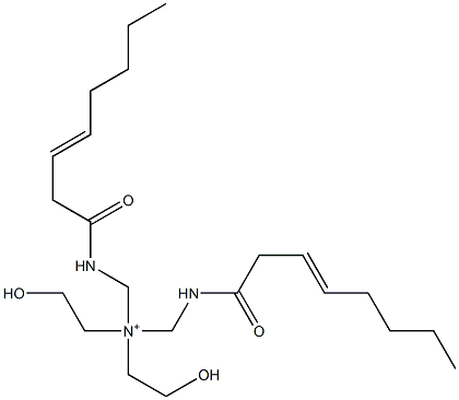 2-Hydroxy-N-(2-hydroxyethyl)-N,N-bis[(3-octenoylamino)methyl]ethanaminium Structure