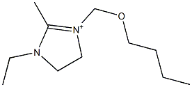 1-Ethyl-2-methyl-3-[butoxymethyl]-4,5-dihydro-1H-imidazol-3-ium 구조식 이미지