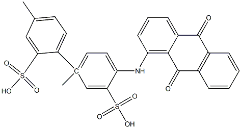 1,4-Di(p-methyl-o-sulfophenyl)aminoanthraquinone Structure