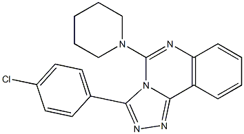 3-(4-Chlorophenyl)-5-(1-piperidinyl)-1,2,4-triazolo[4,3-c]quinazoline Structure