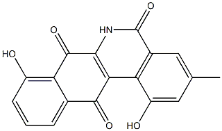 1,8-Dihydroxy-3-methylbenzo[b]phenanthridine-5,7,12(6H)-trione Structure