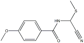 N-[Cyano(methylthio)methyl]-p-methoxybenzamide 구조식 이미지