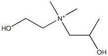 (2-Hydroxyethyl)(2-hydroxypropyl)dimethylaminium 구조식 이미지