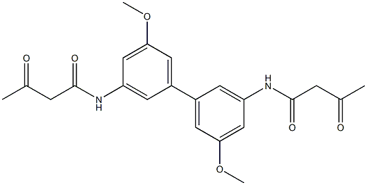 N,N'-Diacetoacetyl-5,5'-dimethoxy-1,1'-biphenyl-3,3'-diamine 구조식 이미지