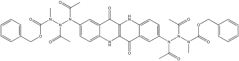 2,8-Bis[[[N-(benzyloxycarbonyl)methylamino]acetylamino]acetylamino]dibenzo[b,g][1,5]naphthyridine-6,12(5H,11H)-dione 구조식 이미지