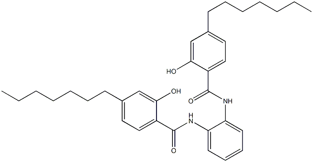 N,N'-Bis(4-heptylsalicyloyl)-o-phenylenediamine Structure