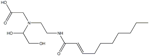 N-(1,2-Dihydroxyethyl)-N-[2-(2-decenoylamino)ethyl]aminoacetic acid 구조식 이미지