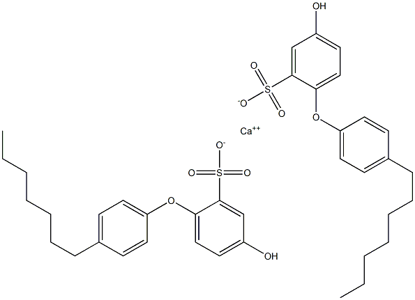 Bis(4-hydroxy-4'-heptyl[oxybisbenzene]-2-sulfonic acid)calcium salt Structure