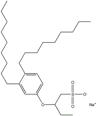 2-(3,4-Dinonylphenoxy)butane-1-sulfonic acid sodium salt 구조식 이미지