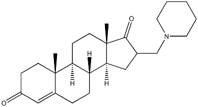 16-(Piperidinomethyl)androst-4-ene-3,17-dione 구조식 이미지