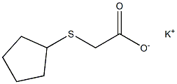 (Cyclopentylthio)acetic acid potassium salt 구조식 이미지