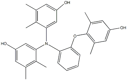 N,N-Bis(5-hydroxy-2,3-dimethylphenyl)-2-(4-hydroxy-2,6-dimethylphenoxy)benzenamine 구조식 이미지