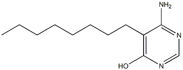 6-Amino-5-octyl-4-pyrimidinol 구조식 이미지