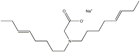 N,N-Di(5-octenyl)glycine sodium salt Structure