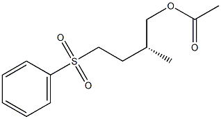 (+)-Acetic acid [(R)-2-methyl-4-phenylsulfonylbutyl] ester 구조식 이미지