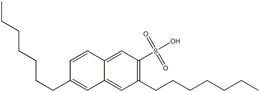 3,6-Diheptyl-2-naphthalenesulfonic acid Structure