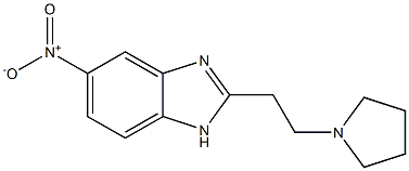 5-Nitro-2-[2-(1-pyrrolidinyl)ethyl]-1H-benzimidazole 구조식 이미지