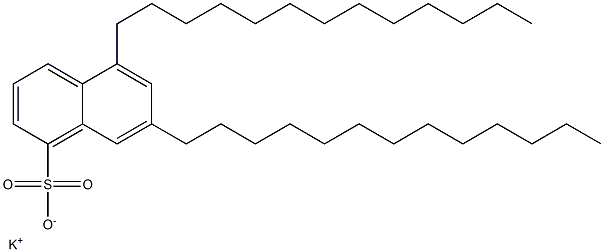 5,7-Ditridecyl-1-naphthalenesulfonic acid potassium salt Structure