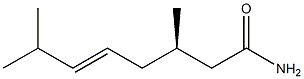 [R,(+)]-3,7-Dimethyl-5-octenamide Structure