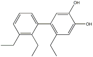 4-Ethyl-5-(2,3-diethylphenyl)benzene-1,2-diol 구조식 이미지