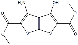3-Amino-4-hydroxythieno[2,3-b]thiophene-2,5-dicarboxylic acid dimethyl ester 구조식 이미지