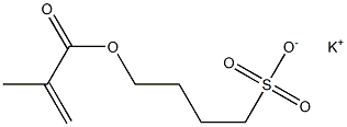 4-(Methacryloyloxy)-1-butanesulfonic acid potassium salt 구조식 이미지