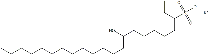 9-Hydroxydocosane-3-sulfonic acid potassium salt 구조식 이미지