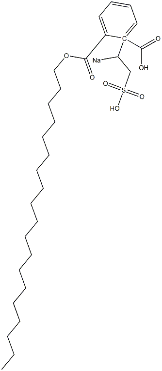 Phthalic acid 1-nonadecyl 2-(1-sodiosulfoethyl) ester 구조식 이미지