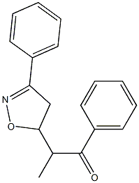 2-[(3-Phenyl-4,5-dihydroisoxazol)-5-yl]-1-phenyl-2-methylethan-1-one Structure