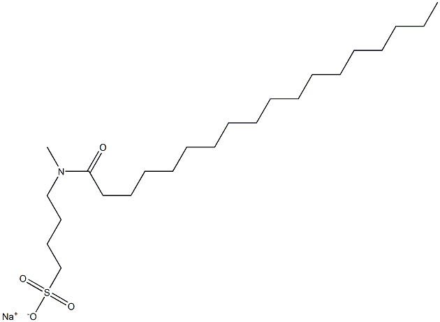 4-(N-Stearoyl-N-methylamino)-1-butanesulfonic acid sodium salt 구조식 이미지