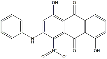 2-Anilino-4,8-dihydroxy-1-nitroanthraquinone Structure