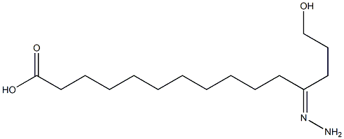 12-Hydrazono-15-hydroxypentadecanoic acid Structure