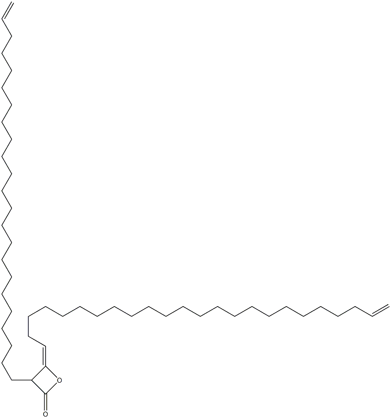 3-(22-Tricosenyl)-4-(23-tetracosen-1-ylidene)oxetan-2-one 구조식 이미지