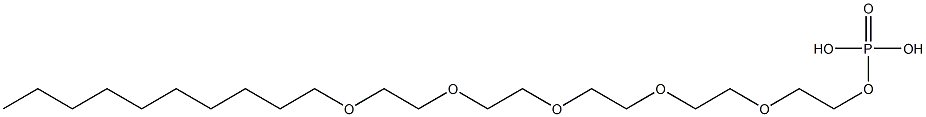 Phosphoric acid dihydrogen 3,6,9,12,15-pentaoxapentacosan-1-yl ester Structure