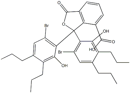 1,1-Bis(6-bromo-2-hydroxy-3,4-dipropylphenyl)-1,3-dihydro-3-oxoisobenzofuran-7-carboxylic acid Structure