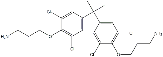 3,3'-[Isopropylidenebis(2,6-dichloro-4,1-phenyleneoxy)]bis(1-propanamine) Structure