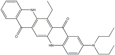 2-(Dipropylamino)-13-ethyl-5,12-dihydroquino[2,3-b]acridine-7,14-dione Structure