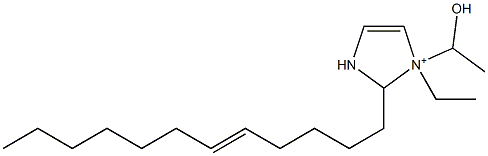 2-(5-Dodecenyl)-1-ethyl-1-(1-hydroxyethyl)-4-imidazoline-1-ium Structure