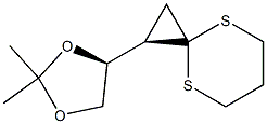 (1R)-1-[(4S)-2,2-Dimethyl-1,3-dioxolan-4-yl]-4,8-dithiaspiro[2.5]octane 구조식 이미지