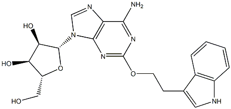 2-[2-(1H-Indol-3-yl)ethoxy]adenosine 구조식 이미지