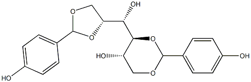 1-O,2-O:4-O,6-O-Bis(4-hydroxybenzylidene)-L-glucitol 구조식 이미지