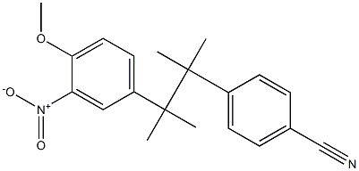 4-[1,1,2-Trimethyl-2-(4-methoxy-3-nitrophenyl)propyl]benzonitrile 구조식 이미지