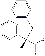 [S,(+)]-2-Phenyl-2-(phenylthio)propionic acid methyl ester 구조식 이미지