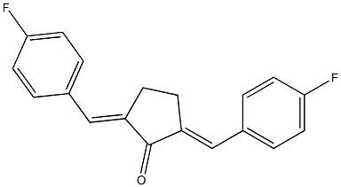 2,5-Bis[(E)-4-fluorobenzylidene]cyclopentanone Structure