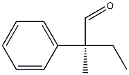 [S,(+)]-2-Methyl-2-phenylbutyraldehyde 구조식 이미지