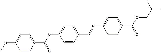 4-[4-(4-Methoxybenzoyloxy)benzylideneamino]benzoic acid isobutyl ester 구조식 이미지