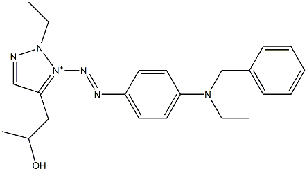 3-[4-[Benzyl(ethyl)amino]phenylazo]-2-ethyl-4-(2-hydroxypropyl)-2H-1,2,3-triazol-3-ium Structure