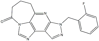 4,5,6,8-Tetrahydro-8-(2-fluorobenzyl)-1,2a,7,8,9-pentaazacyclohept[cd]-as-indacen-3-one 구조식 이미지