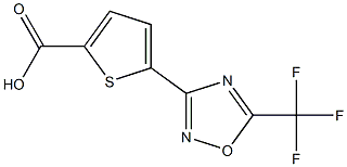 5-[5-(Trifluoromethyl)-1,2,4-oxadiazol-3-yl]thiophene-2-carboxylic acid Structure