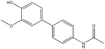 3-Methoxy-4'-(acetylamino)biphenyl-4-ol 구조식 이미지